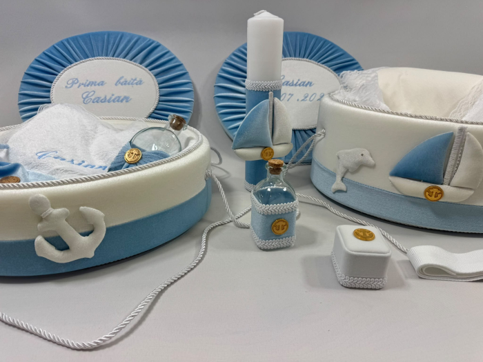 Trusou botez cu lumanare+Set Prima Baita Luxury [6]