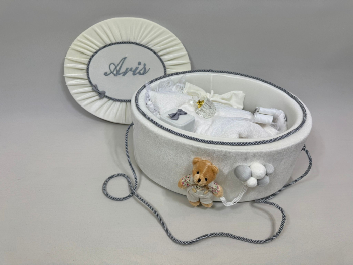 Trusou botez la cufar din catifea  Premium [4]