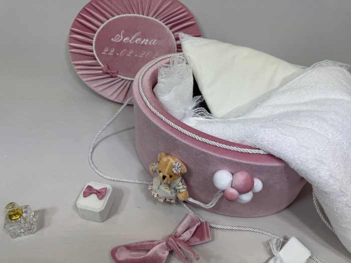 Trusou botez la cufar din catifea Premium [3]