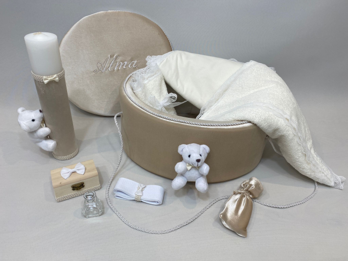 Trusou botez la cufar din catifea si lumanare Basic [2]