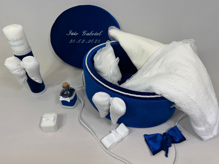 Trusou botez la cufar din catifea si lumanare Exclusive [2]