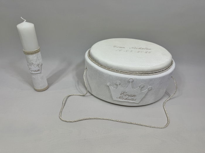 Trusou botez la cufar din catifea si lumanare Basic [2]