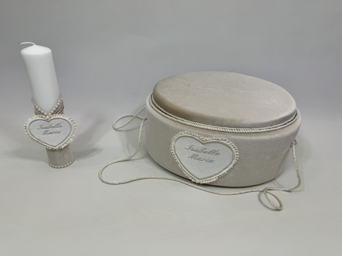 Trusou botez la cufar din catifea si lumanare Basic [6]