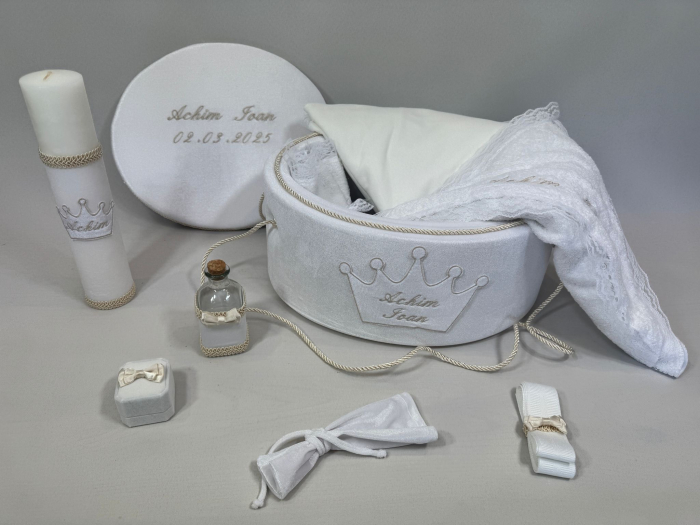 Trusou botez la cufar din catifea si lumanare Basic [2]