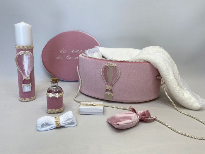 Trusou botez la cufar din catifea si lumanare Exclusive [2]