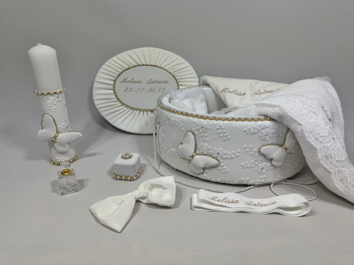 Trusou botez la cufar din catifea si lumanare Glamour [2]