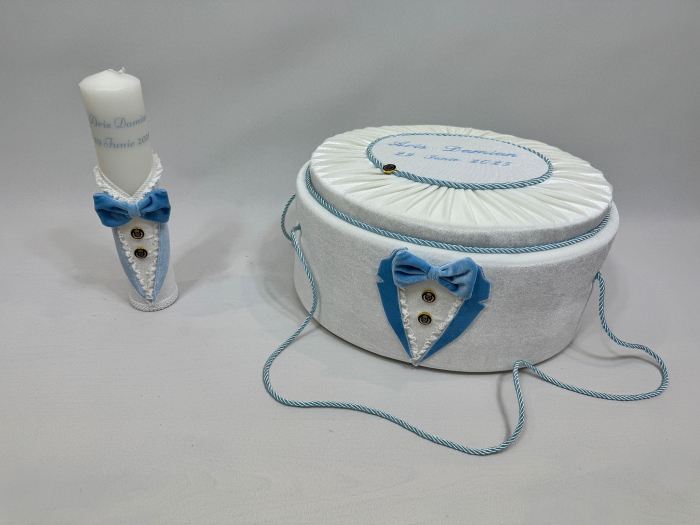 Trusou botez la cufar din catifea si lumanare Deluxe [5]