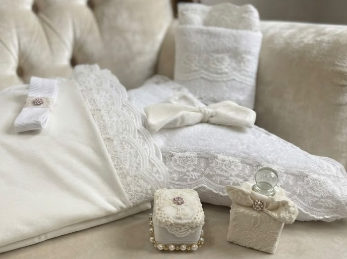 Trusou botez la cufar din catifea si lumanare Deluxe [7]
