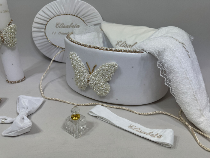 Trusou botez la cufar din catifea si lumanare Glamour [2]