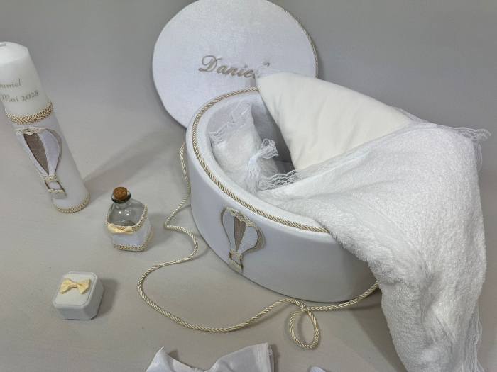 Trusou botez la cufar din catifea si lumanare Exclusive [5]