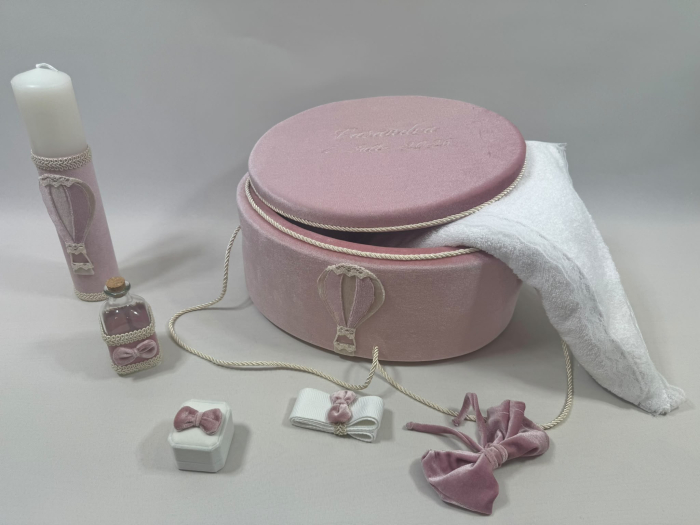 Trusou botez la cufar din catifea si lumanare Exclusive [5]