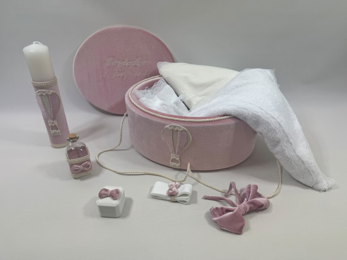Trusou botez la cufar din catifea si lumanare Exclusive [3]