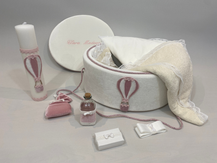 Trusou botez la cufar din catifea si lumanare Exclusive [2]