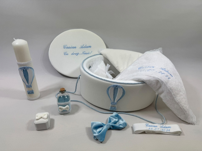 Trusou botez la cufar din catifea si lumanare Exclusive [2]