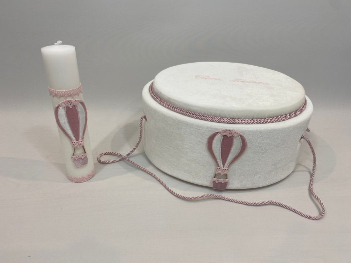 Trusou botez la cufar din catifea si lumanare Exclusive [6]