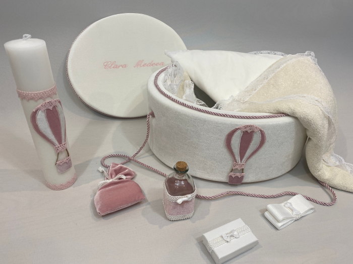 Trusou botez la cufar din catifea si lumanare Exclusive [3]