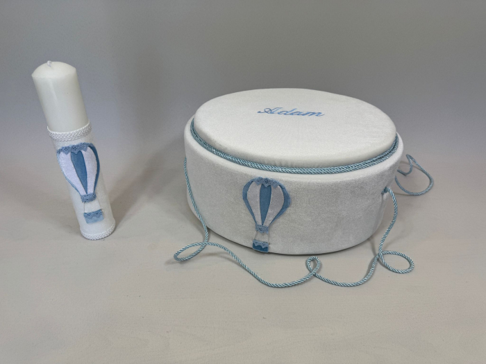 Trusou botez la cufar din catifea si lumanare Exclusive [2]