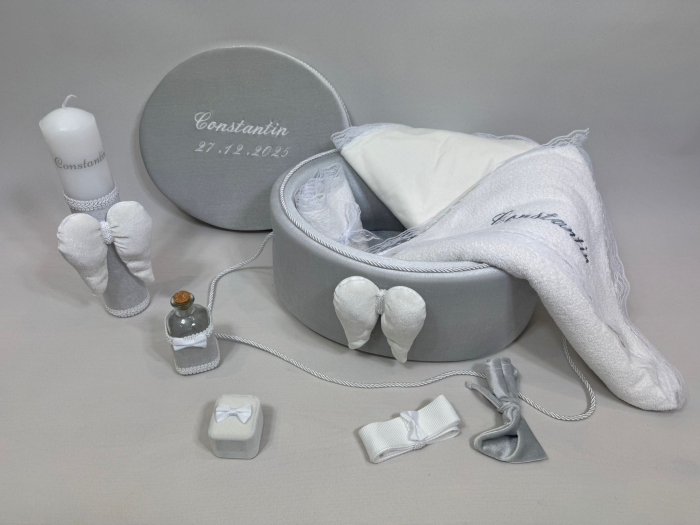 Trusou botez la cufar din catifea si lumanare Exclusive [2]