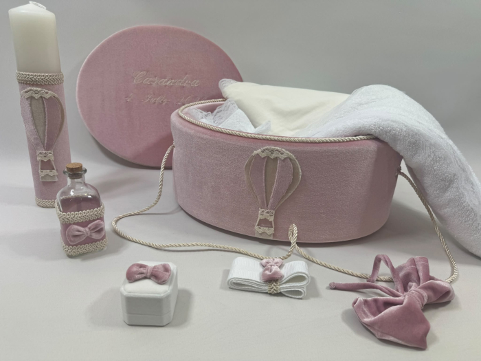 Trusou botez la cufar din catifea si lumanare Exclusive [2]