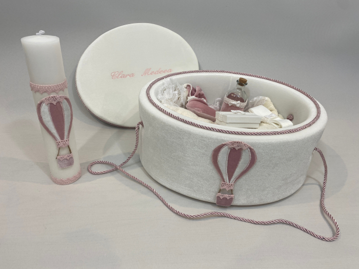 Trusou botez la cufar din catifea si lumanare Exclusive [5]