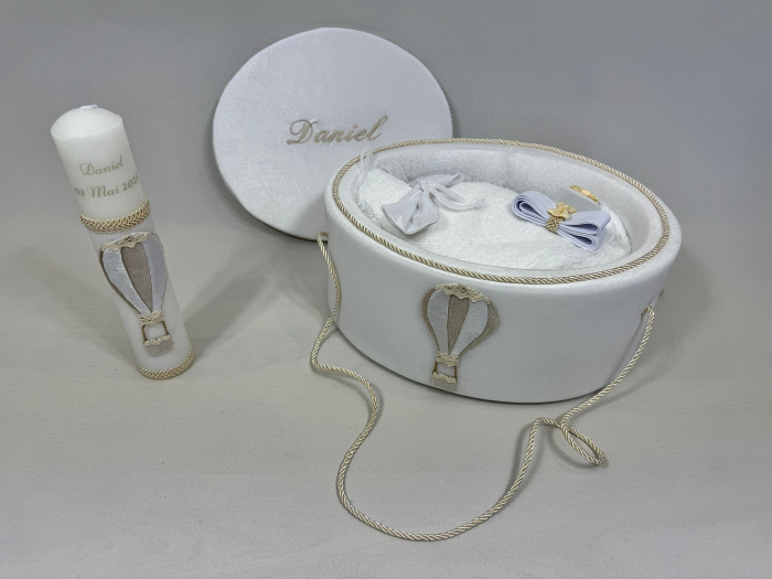 Trusou botez la cufar din catifea si lumanare Exclusive [3]