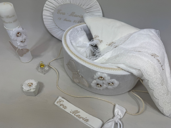 Trusou botez la cufar din catifea si lumanare  Elegance [3]