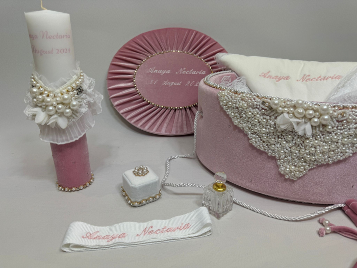 Trusou botez la cufar din catifea si lumanare  Glamour [4]