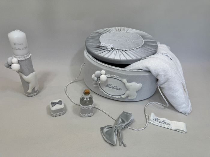 Trusou botez la cufar din catifea si lumanare  Luxury [5]