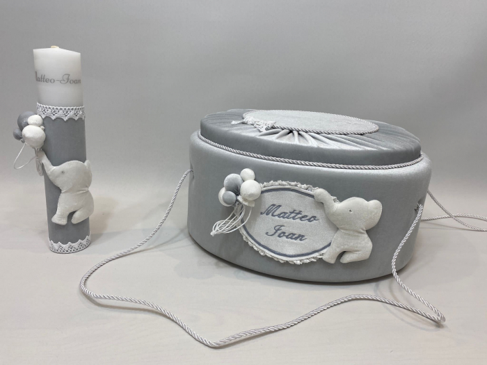 Trusou botez la cufar din catifea si lumanare  Luxury [6]