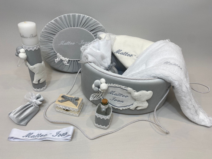 Trusou botez la cufar din catifea si lumanare  Luxury [3]