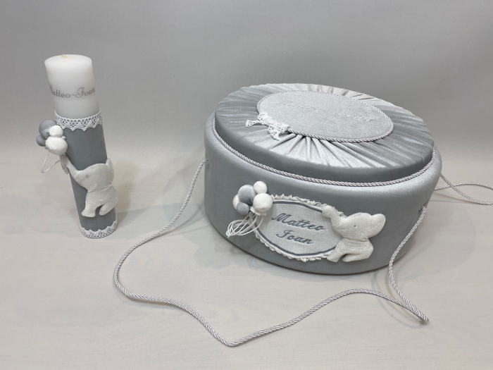 Trusou botez la cufar din catifea si lumanare  Luxury [5]