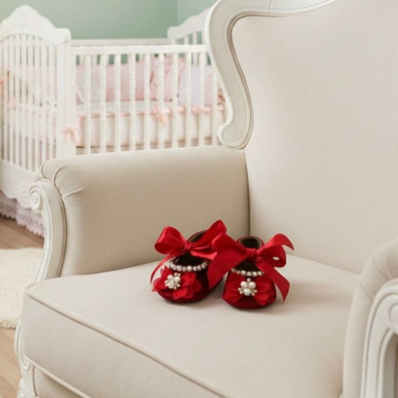 Accesorii botez fetite - Botosei botez din catifea