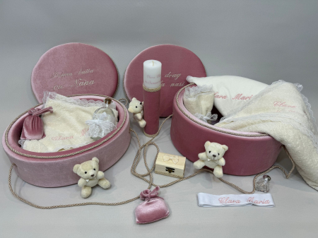 Trusouri Botez Clasic - Set trusou botez cu lumanare + Set prima baita Clasic