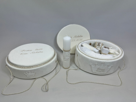 Set trusou botez cu lumanare + Set prima baita Basic [5]