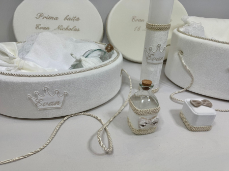 Set trusou botez cu lumanare + Set prima baita Basic [4]