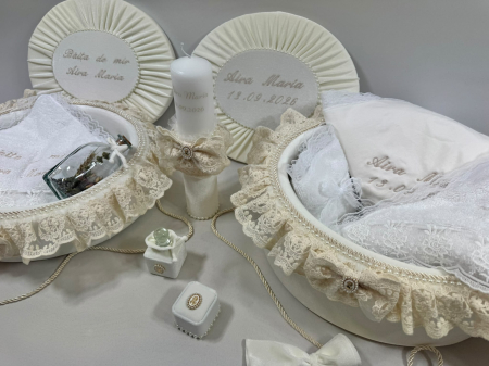 Set trusou botez cu lumanare + Set prima baita Elegance [4]