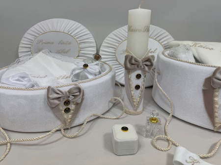 Set trusou botez cu lumanare + Set prima baita Deluxe [1]