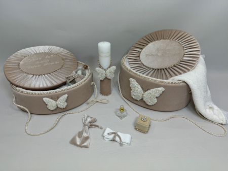 Set trusou botez cu lumanare+ Set prima baita Glamour [5]