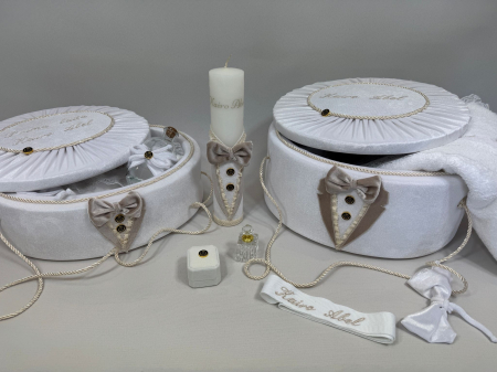 Set trusou botez cu lumanare + Set prima baita Deluxe [4]