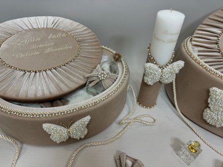 Set trusou botez cu lumanare+ Set prima baita Glamour [3]