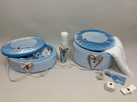 Set trusou botez cu lumanare+ Set prima baita Deluxe [4]