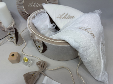 Set trusou botez cu lumanare + Set prima baita Deluxe [4]