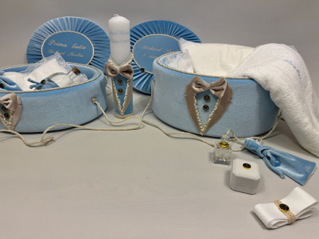 Set trusou botez cu lumanare+ Set prima baita Deluxe [1]