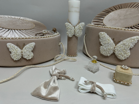 Set trusou botez cu lumanare+ Set prima baita Glamour [8]