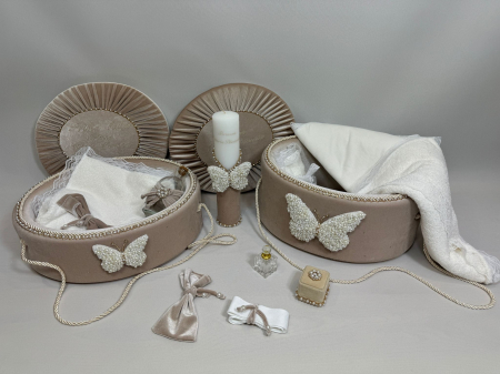 Set trusou botez cu lumanare+ Set prima baita Glamour [1]