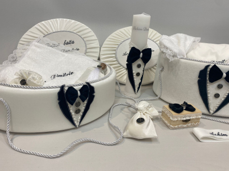 Set trusou botez cu lumanare+ Set prima baita Deluxe [5]