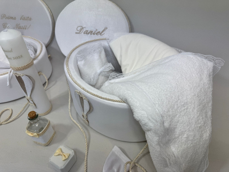 Set trusou botez cu lumanare+ Set prima baita Exclusive [5]