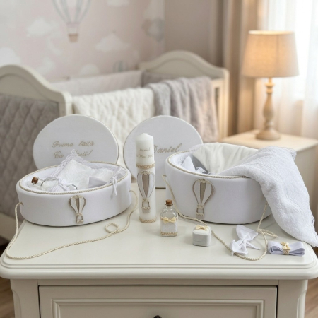 Trusouri Botez Exclusive - Set trusou botez cu lumanare+ Set prima baita Exclusive