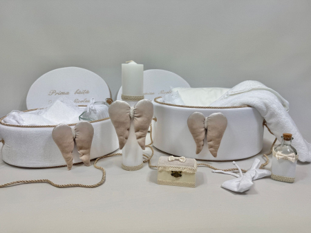 Trusouri Botez Exclusive - Set trusou botez cu lumanare + Set prima baita Exclusive