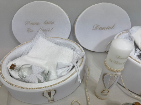 Set trusou botez cu lumanare+ Set prima baita Exclusive [6]